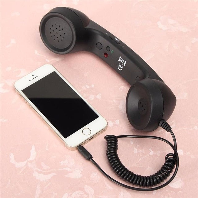 High Quality Classic retro 3.5 mm Comfort telephone Handset Mini Mic Speaker Phone Call Receiver For Iphone Samsung Huawei